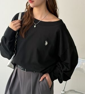 GeeRA（ジーラ）の「【U.S. POLO ASSN.】ボートネックスウェット（トレーナー・スウェット）」｜ブラック