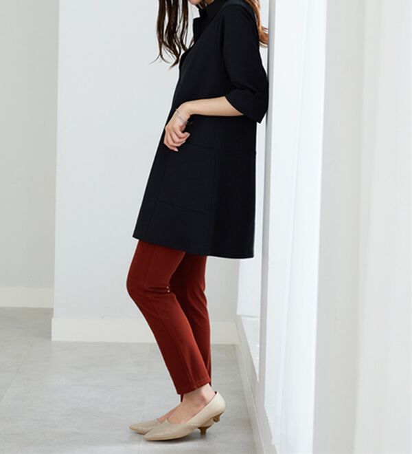 BELLUNA（ベルーナ）の「なめらかポンチ素材衿付きチュニック（チュニック）」｜詳細画像