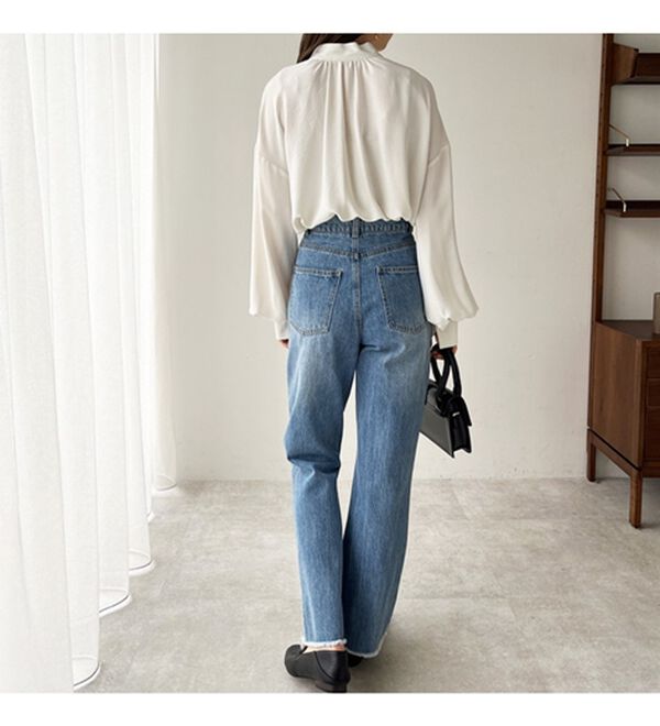 GeeRA（ジーラ）の「前後２ｗａｙボウタイブラウス（ブラウス）」｜詳細画像