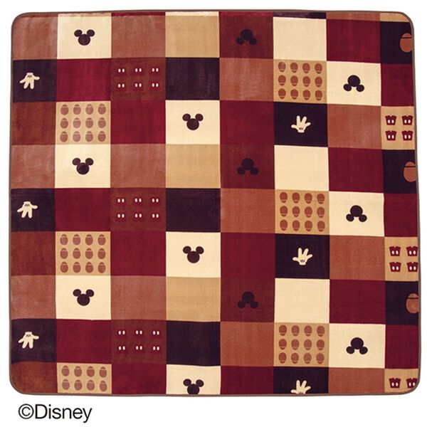 「洗える！ミッキーパッチワーク調ラグ（ラグ）」｜詳細画像