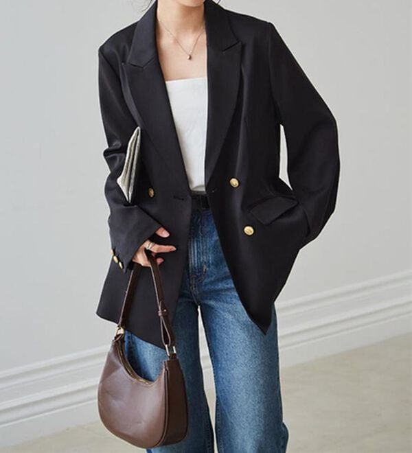 RANAN（ラナン）の「洗える！ゴールド調ボタンWテーラードジャケット（テーラードジャケット）」｜詳細画像