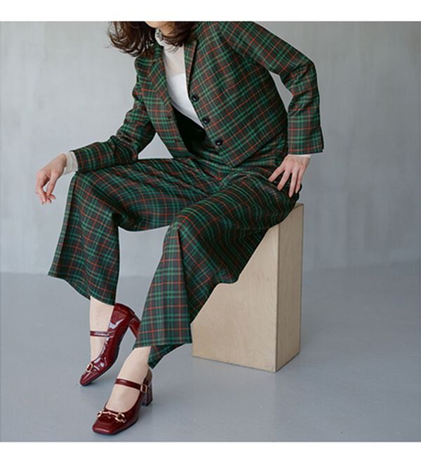 RANAN（ラナン）の「レトロタータンチェック柄セットアップ（パンツスーツ）」｜詳細画像
