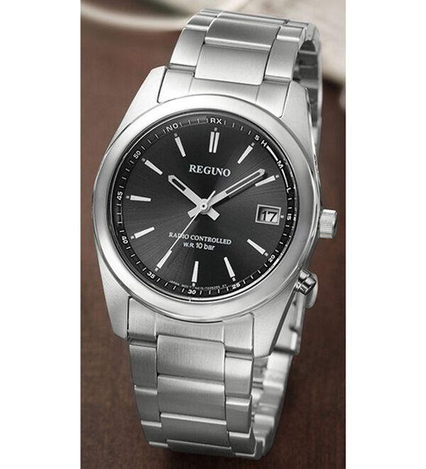 「レグノ　ソーラー電波時計（メンズ腕時計）」｜ブラック