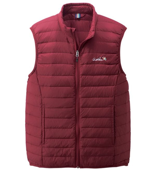「＜アーノルド　パーマー＞ポケッタブルダウンベスト（メンズベスト）」｜ダークレッド