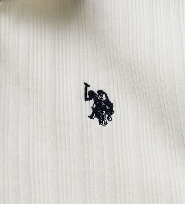 GeeRA（ジーラ）の「【ＵＳ．ＰＯＬＯ．ＡＳＳＮ】ランダムリブポロシャツ（カットソー）」｜詳細画像