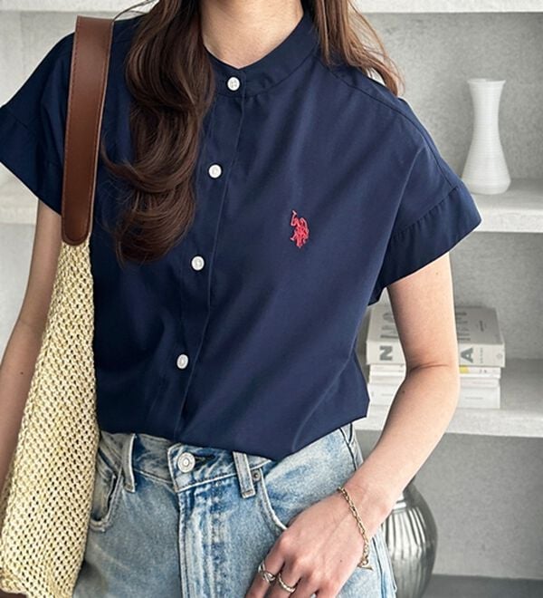 GeeRA（ジーラ）の「【ＵＳ．ＰＯＬＯ．ＡＳＳＮ】フレンチスリーブシャツ（シャツ）」｜詳細画像