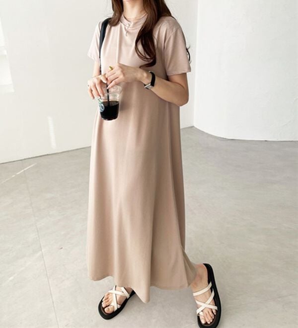 GeeRA（ジーラ）の「【接触冷感】フレアーシルエットロングワンピース（ロングワンピース）」｜詳細画像