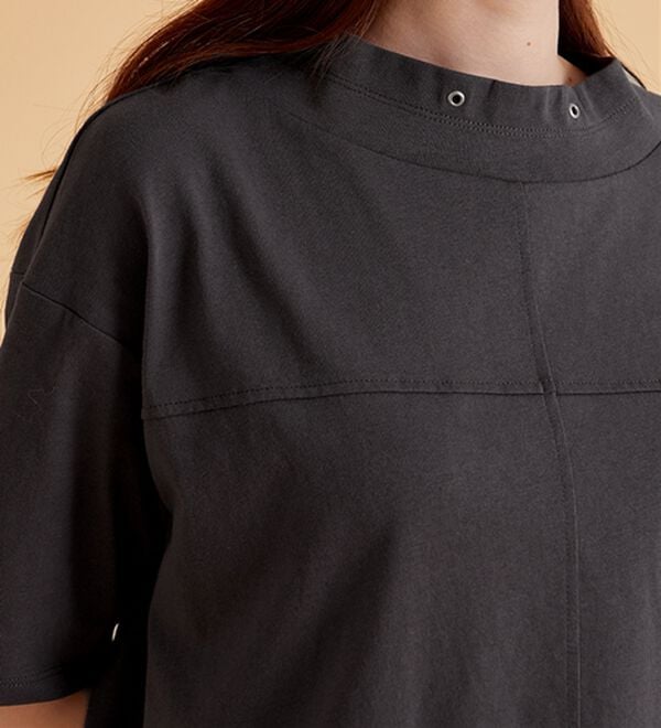 BELLUNA（ベルーナ）の「抗菌防臭綿１００％切替デザインプルオーバー（カットソー）」｜詳細画像