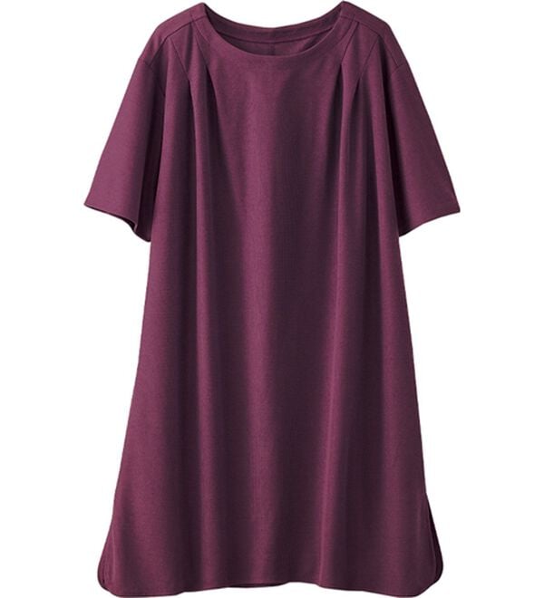 BELLUNA（ベルーナ）の「【接触冷感】かのこ素材タックデザインチュニックワンピース（その他ワンピース）」｜詳細画像