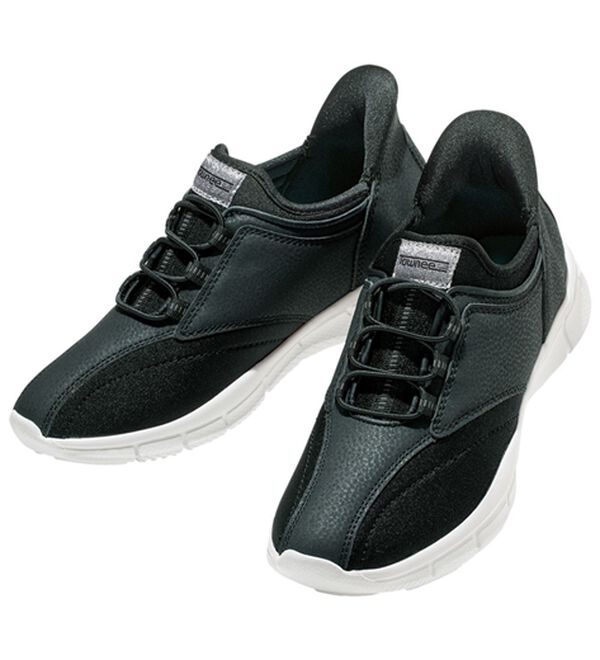 ルフラン（ルフラン）の「タウニークラブ　サッと履けるストレッチ切替スニーカー（スニーカー）」｜ブラック