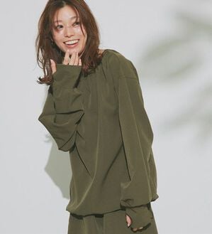 Pierrot（ピエロ）の「【速乾機能付】ギャザートップスラッシュガード（チュニック）」｜詳細画像