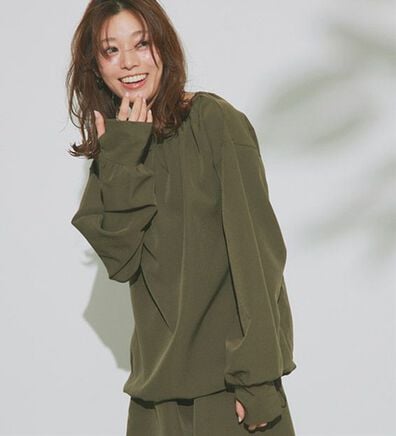 Pierrot（ピエロ）の「【速乾機能付】ギャザートップスラッシュガード（チュニック）」