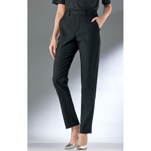 BELLUNA（ベルーナ）の「色焼けしにくい黒！ストレートパンツ（フルレングスパンツ）」｜詳細画像