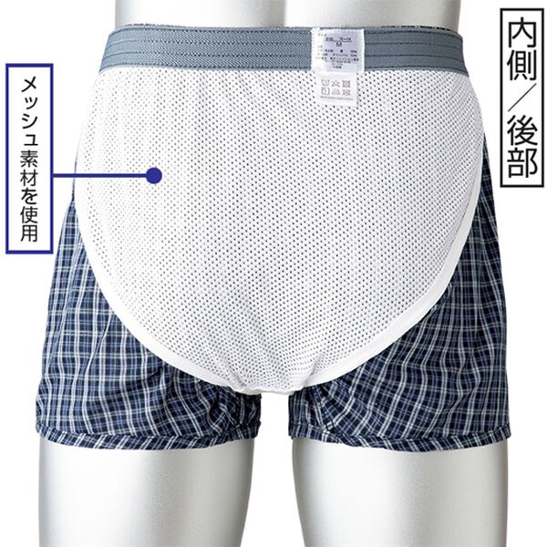 「【２色組】綿１００％尿染み対策トランクス（メンズトランクス）」｜詳細画像