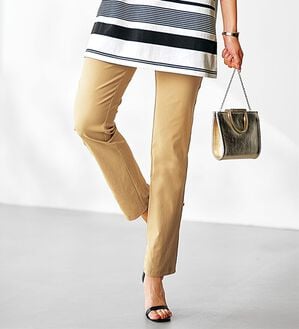 BELLUNA（ベルーナ）の「＜ベルクリーン＞抗菌防臭冷感ストレッチ美脚パンツ（フルレングスパンツ）」｜ライトベージュ2