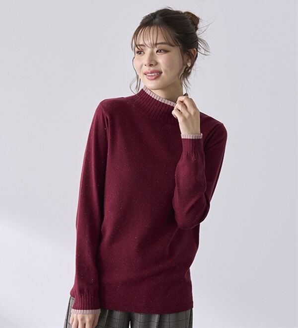 BELLUNA（ベルーナ）の「チクチクしない！ラメ入りウォッシャブルセーター（ニット・セーター）」｜詳細画像