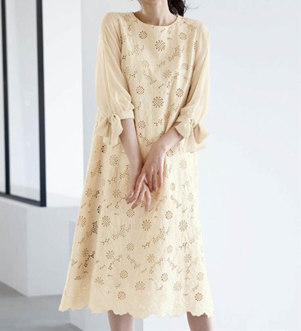 RANAN（ラナン）の「袖デザインレースワンピース（その他ワンピース）」｜詳細画像