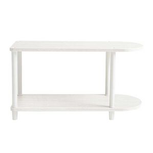 iellio（イエリオ）の「＜ＲＯＯＭ＆ＨＯＭＥ＞デイリーラウンドハーフ棚（ラック・棚・本棚）」｜ホワイト