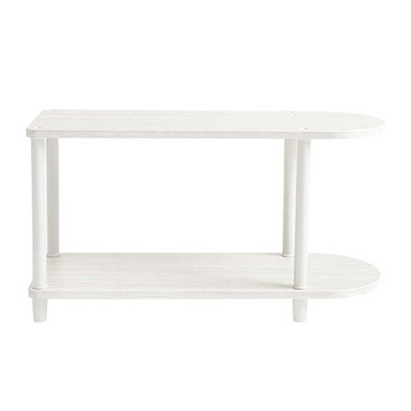 iellio（イエリオ）の「＜ＲＯＯＭ＆ＨＯＭＥ＞デイリーラウンドハーフ棚（ラック・棚・本棚）」｜ホワイト