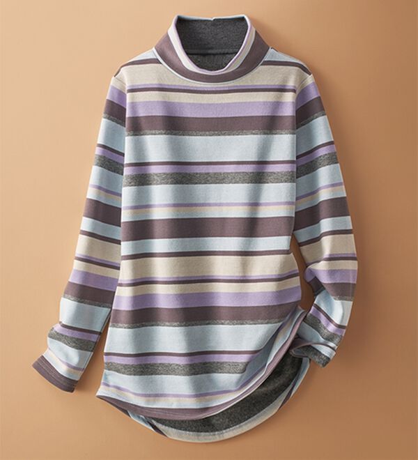 BELLUNA（ベルーナ）の「ふわふわ裏ファーハイネックプルオーバー（カットソー）」｜詳細画像