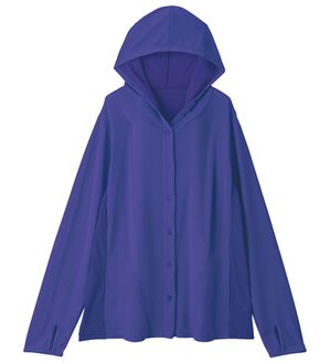 「ひんやり快適風が通るＵＶパーカー（パーカー）」｜ネイビー