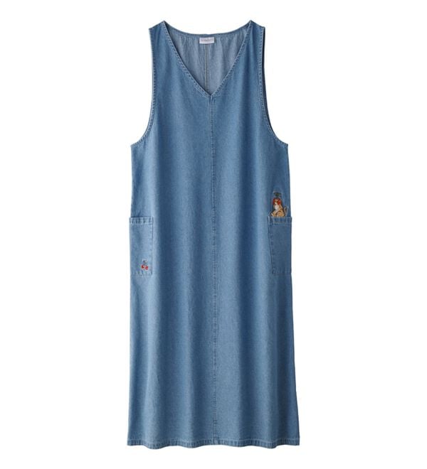 BELLUNA（ベルーナ）の「【トコロコムギ】デニムジャンパースカート（ジャンパースカート）」｜詳細画像