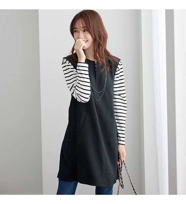 BELLUNA（ベルーナ）の「ウーリッシュ素材ジャンパースカート（ジャンパースカート）」｜詳細画像