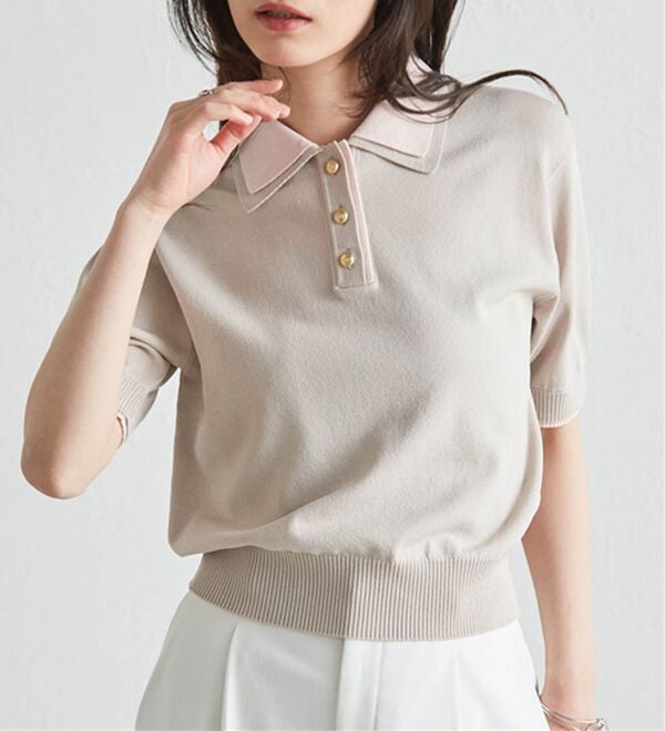 RANAN（ラナン）の「ダブルカラーポロニット（ニット・セーター）」｜詳細画像