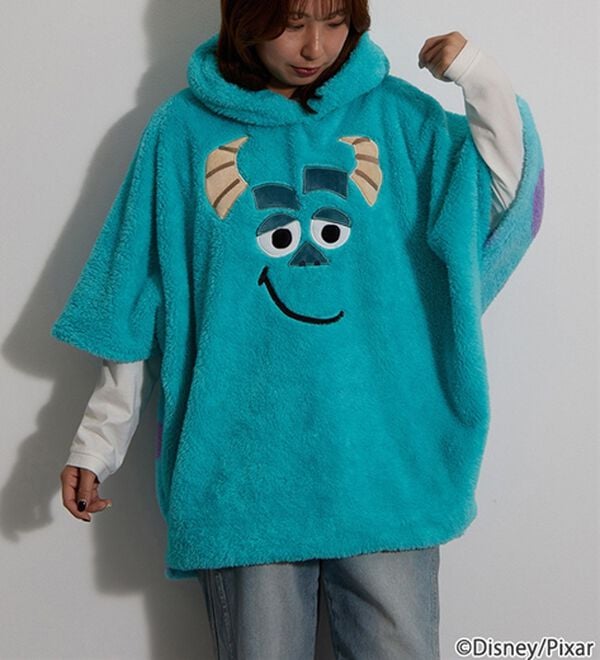 BELLUNA（ベルーナ）の「＜Ｄｉｓｎｅｙ＞【モンスターズ・インク（サリー）】両面ボアポンチョ（パジャマ・ルームウェア）」｜詳細画像