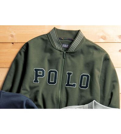 「＜ポロ・ビーシーエス＞裏起毛ダンボールニットブルゾン（メンズニット・セーター）」