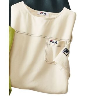 ルフラン（ルフラン）の「＜ＦＩＬＡ＞ステッチデザインＴシャツ（Tシャツ）」｜オフ白