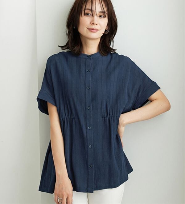 BELLUNA（ベルーナ）の「シアージャカード素材ペプラムチュニック（チュニック）」｜詳細画像