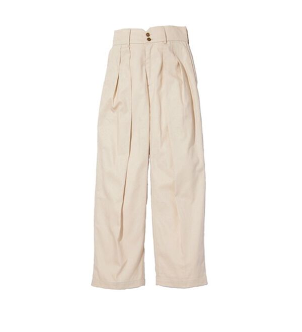 GeeRA（ジーラ）の「ハイウエストタックデザインチノパンツ（フルレングスパンツ）」｜詳細画像