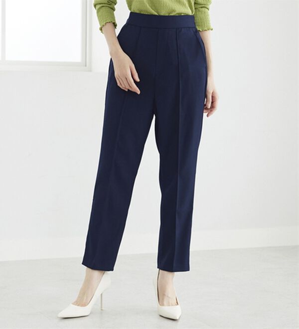 BELLUNA（ベルーナ）の「桜オイル加工テーパードパンツ（テーパードパンツ）」｜ネイビー