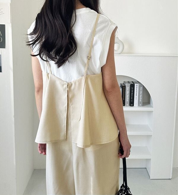 GeeRA（ジーラ）の「セットアップ風キャミソールサロペット（オールインワン）」｜詳細画像