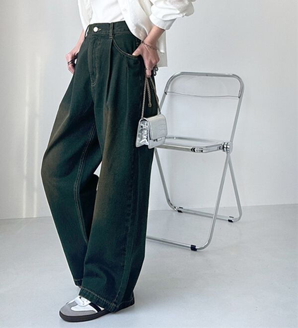 GeeRA（ジーラ）の「２タックワイドデニムパンツ（フルレングスパンツ）」｜詳細画像