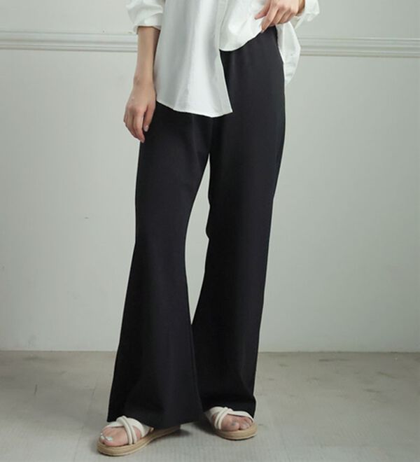 A HAPPY MARILYN（アハッピーマリリン）の「【Ｌ～８Ｌ】＜身長別に選べる２丈＞さらっと美脚ゆるカーブパンツ（ワイドパンツ・ガウチョ）」｜詳細画像