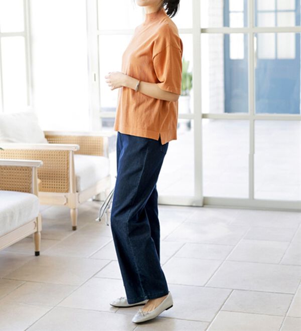 BELLUNA（ベルーナ）の「新感覚！メッシュデニムワイドパンツ（フルレングスパンツ）」｜詳細画像