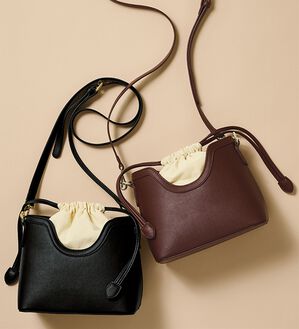 RANAN（ラナン）の「巾着切替デザインショルダーバッグ（ハンドバッグ）」｜詳細画像