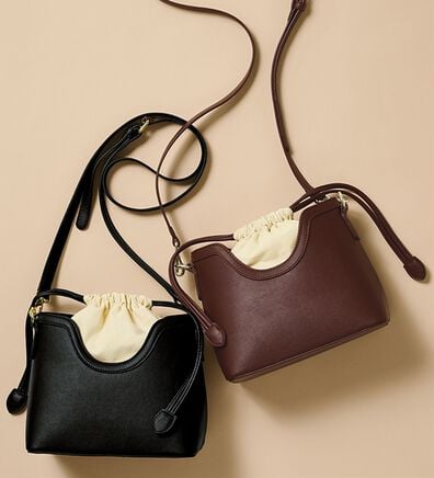 RANAN（ラナン）の「巾着切替デザインショルダーバッグ（ハンドバッグ）」