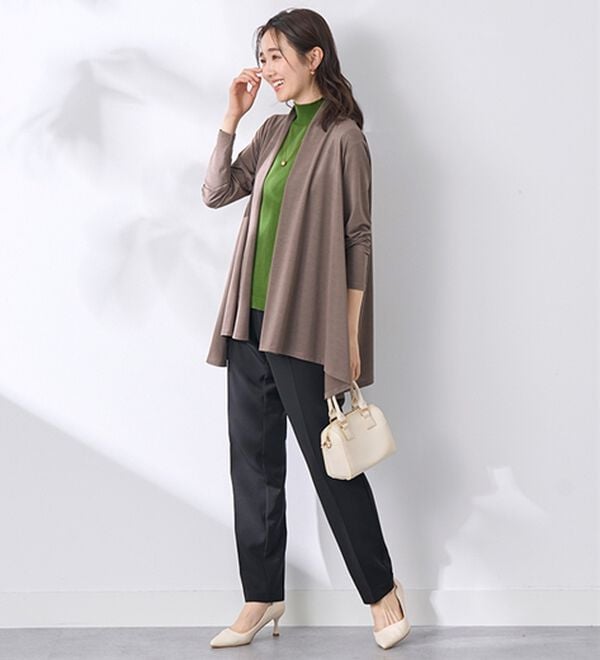 BELLUNA（ベルーナ）の「【選べるデザイン】Ｔシャツが苦手な方に！ひんやり綿混ニットＴ（ニット・セーター）」｜詳細画像