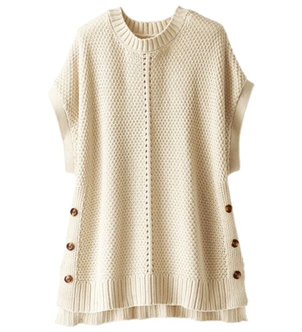 BELLUNA（ベルーナ）の「ボタン使いゆったりニットベスト（ベスト）」｜詳細画像