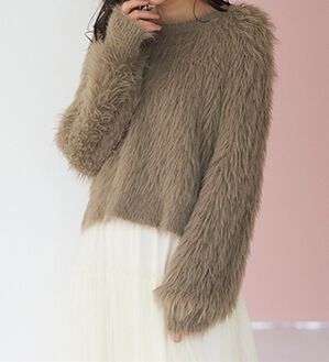 RANAN（ラナン）の「ロングフェザーシャギーニット（ニット・セーター）」｜詳細画像