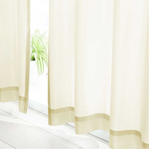 iellio（イエリオ）の「ＵＶ９９％カットプレミアムレースカーテン＜２枚組・洗える・採光・断熱保温・見えにくい・省エネ節電・引っ越し・模様替え＞（レースカーテン）」｜ベージュ