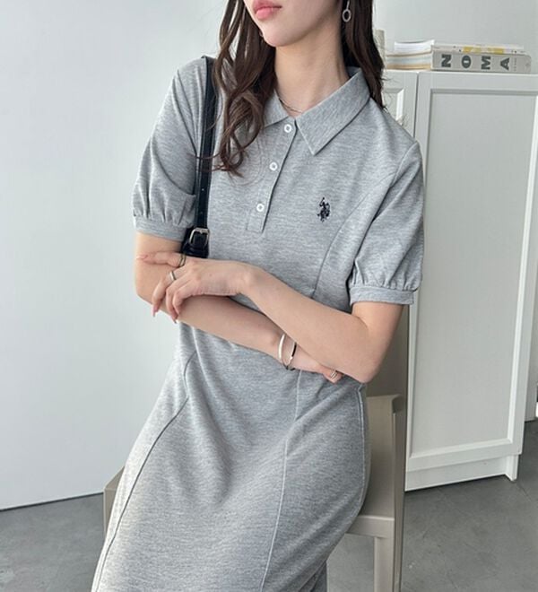 GeeRA（ジーラ）の「【Ｕ．Ｓ．ＰＯＬＯＡＳＳＮ】ポロ衿ワンピ―ス（その他ワンピース）」｜詳細画像