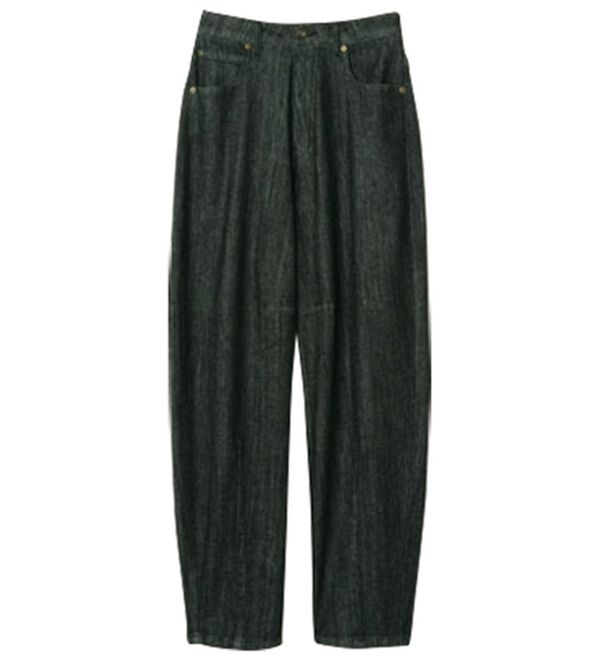 RANAN（ラナン）の「きれい見え麻入りカーブデニム（フルレングスパンツ）」｜詳細画像