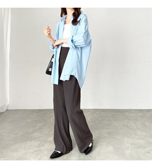 GeeRA（ジーラ）の「セルフカット美脚魅せセミフレアパンツ（フルレングスパンツ）」｜詳細画像