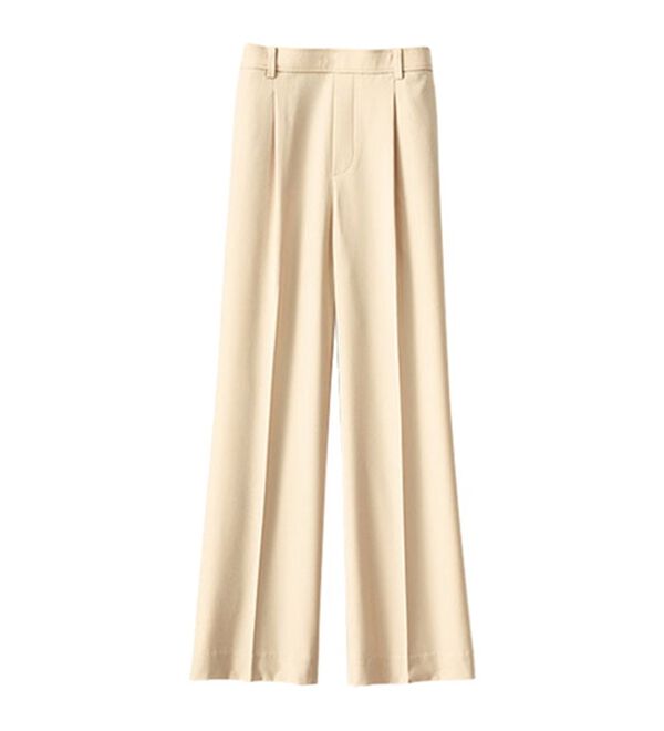 BELLUNA（ベルーナ）の「サラリ美脚見え！タック使いワイドパンツ（ワイドパンツ・ガウチョ）」｜詳細画像