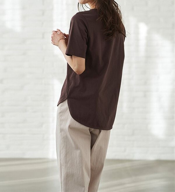 RANAN（ラナン）の「＜ＢＣ＞綿１００％ひんやりラウンドヘムプルオーバー（カットソー）」｜詳細画像