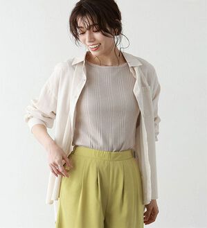 Pierrot（ピエロ）の「綿１００％オーバーサイズシャツ（シャツ）」｜詳細画像